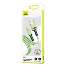 USAMS - USAMS Kabel U52 USB-C 2A Snabbladdning 1m (US-SJ436) - Gr&ouml;n