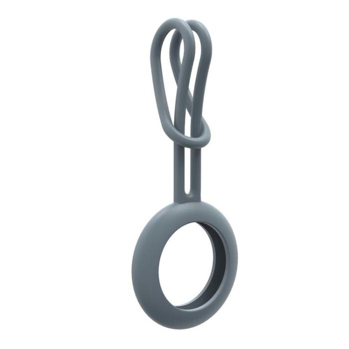 UTGATT5 - Silicone Flexible Keychain Loop Skal Apple Airtag - Blå