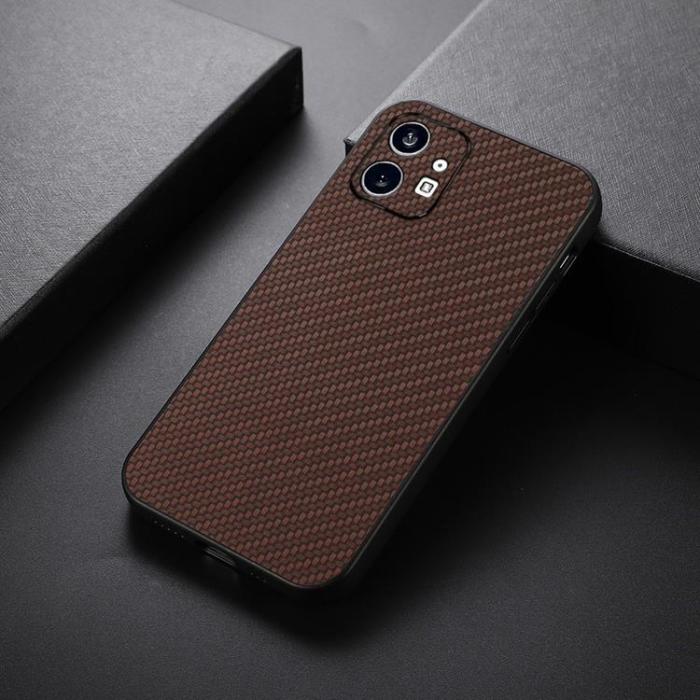 A-One Brand - Nothing Phone 1 Skal Carbon Fiber - Brun