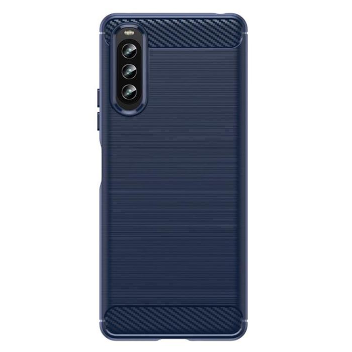 A-One Brand - Sony Xperia 10 IV Skal Carbon Fiber - Blå