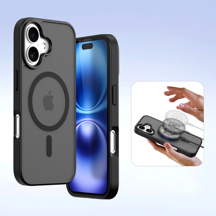 Dux Ducis - Dux Ducis iPhone 16 Plånboksfodral Lawa Läder - Svart