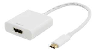 UTGATT1 - DELTACO USB-C till HDMI adapter - Vit