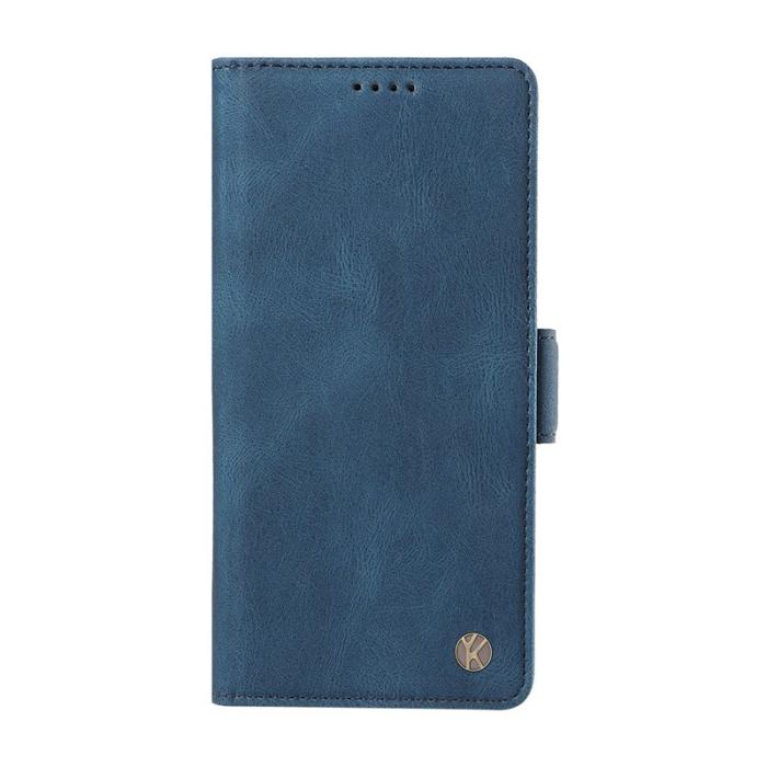 YIKATU - YIKATU Samsung Galaxy A37 Plånboksfodral Konstläder - Blå