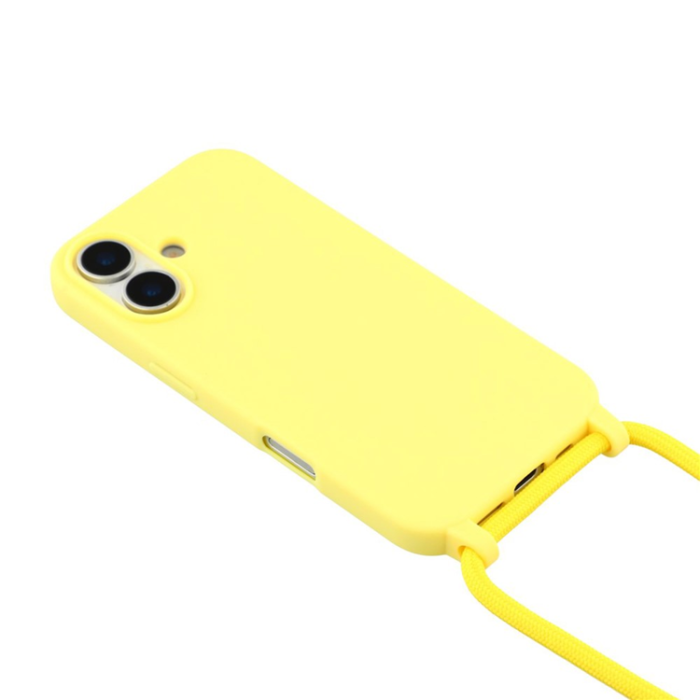 A-One Brand - iPhone 17 Mobilskal TPU Shockproof med Lanyard - Gul