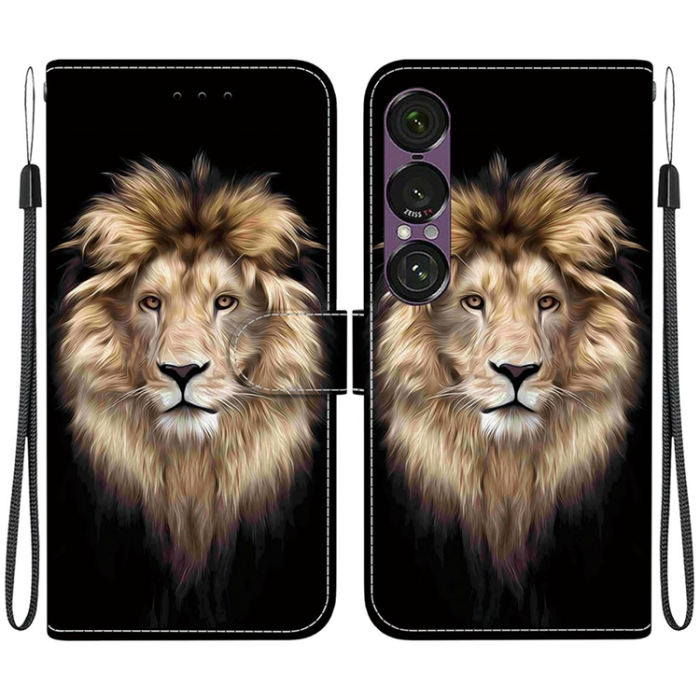 A-One Brand - Sony Xperia 1 VII Plånboksfodral med Lanyard Printing - Lion Head
