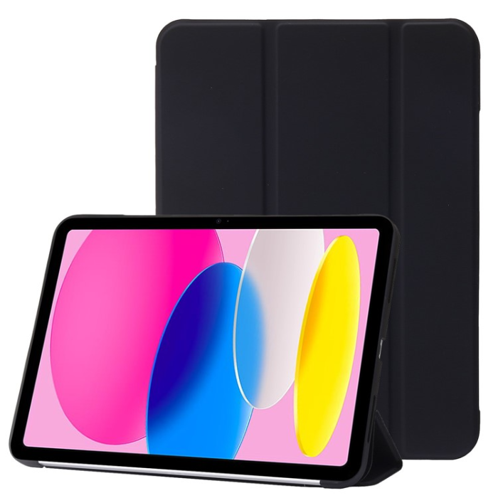 A-One Brand - iPad 10.9 (2022) Fodral Tri-Fold Stand Shockproof - Svart