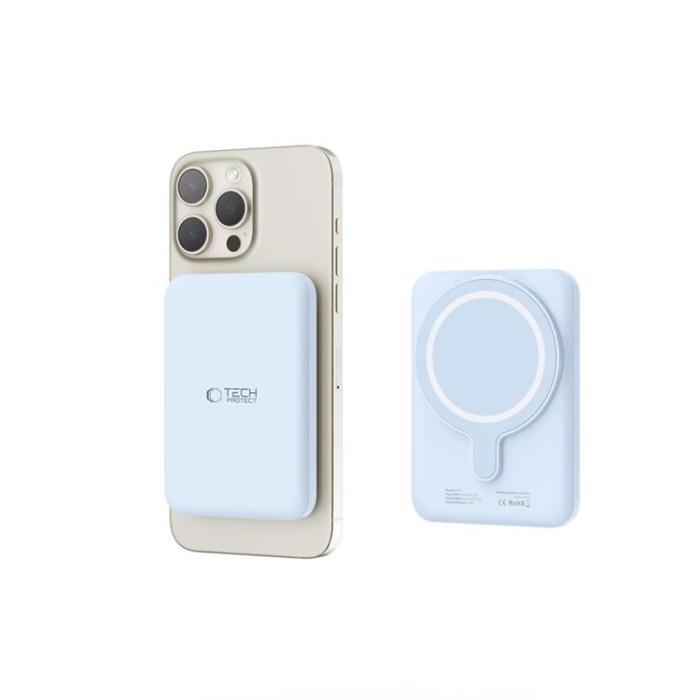 Tech-Protect - Tech-Protect PB10 Lifemag Magsafe Power Bank 5000mah - Blå