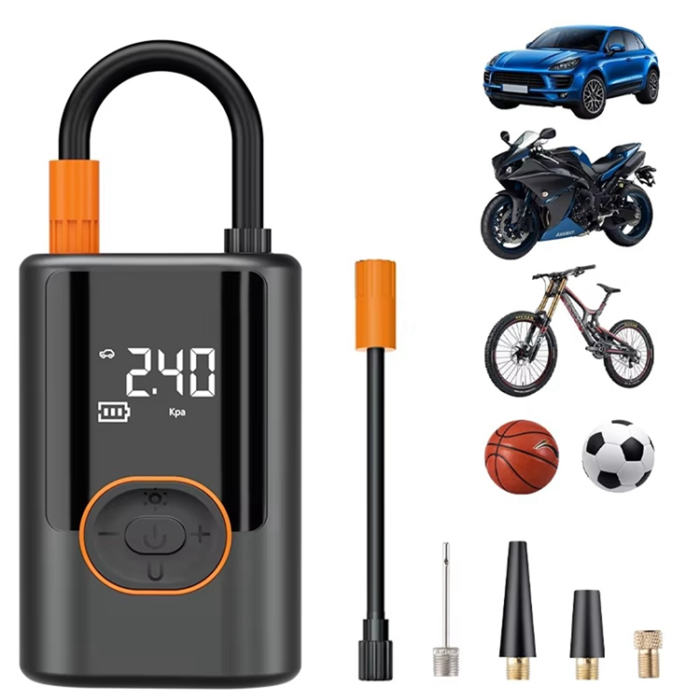OEM - Bärbar Trådlös Bildäckpump med Powerbank - Svart