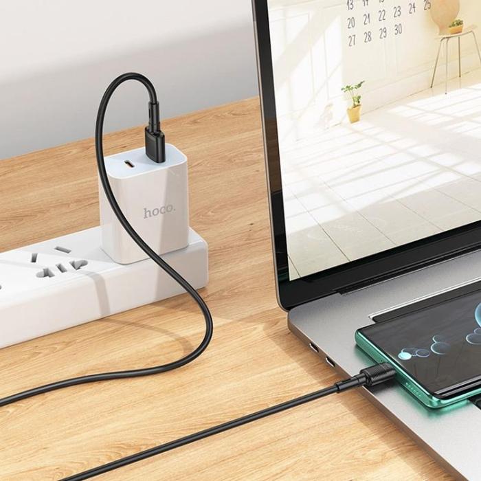 Hoco - Hoco USB-A - USB-C 3A Kabel 1m X83 - Svart