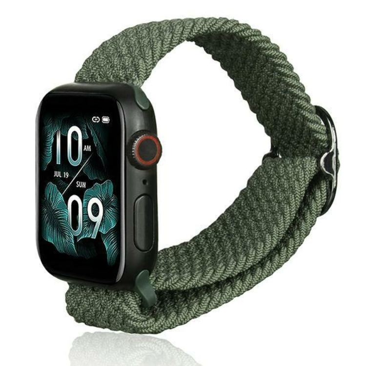 Beline Apple Watch (42/44/45/49mm) Armband Textile - Grön | 5123 | AlltMobil