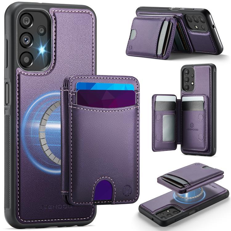 JEEHOOD Samsung Galaxy A13 4G/5G Mobilskal Konstläder med Kortfack - Lila | 2353 | AlltMobil