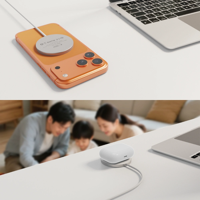 Tech-Protect - Tech-Protect Qi2.2 25W MagSafe Trådlös Laddare A50 - Vit