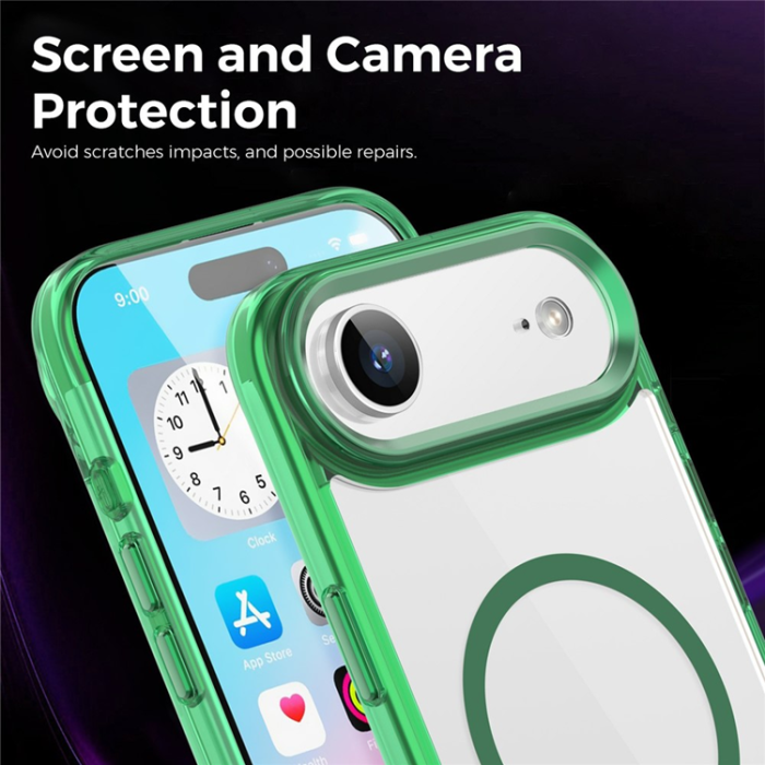 A-One Brand - iPhone Air Mobilskal MagSafe TPU+PC - Transparent Grön