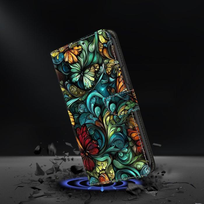 OEM - Samsung Galaxy S26 Plånboksfodral Konstläder Flip Ställ Vattenfärger