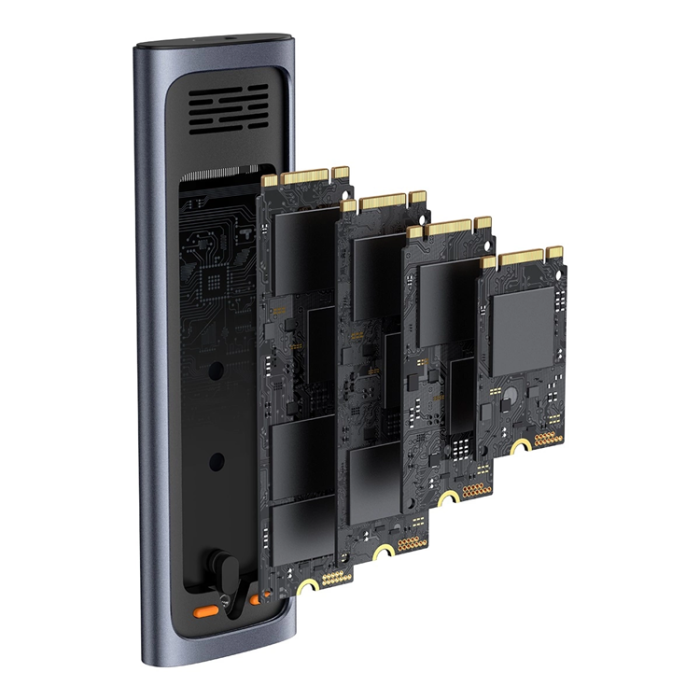 BASEUS - Baseus SSD bay M.2 NVMe / M.2 SATA 10 Gb/s - Grå