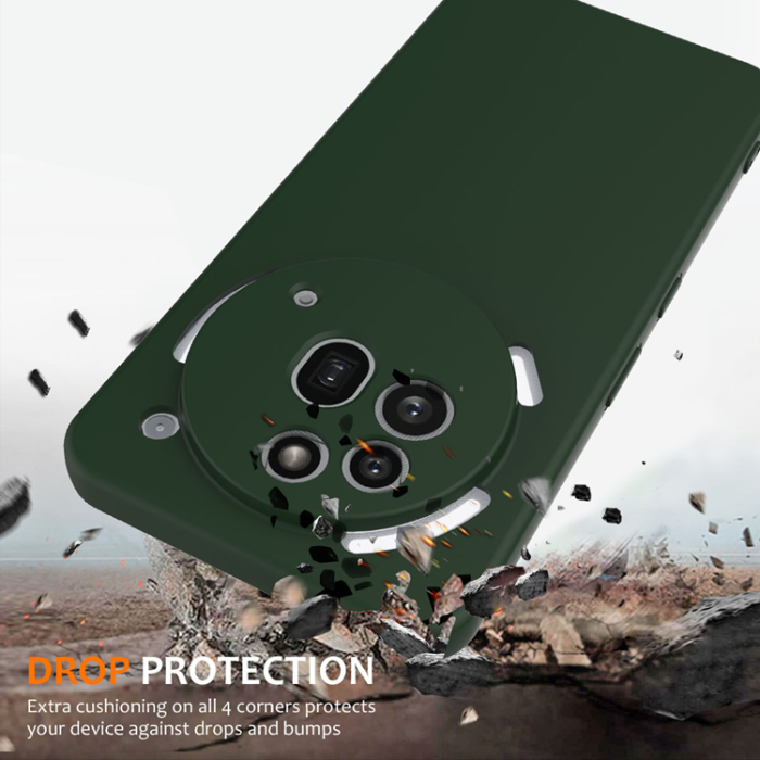 A-One Brand - Nothing Phone (3a) Pro Mobilskal MagSafe Liquid Silikon - Mörkgrön