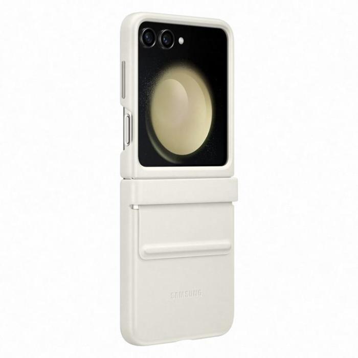 Samsung - Samsung Galaxy Z Flip 5 Mobilskal Ekologisk Läder - Cream