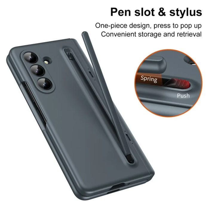 A-One Brand - Galaxy Z Fold 7 Mobilskal Kickstand med Stylus och Härdat Glas