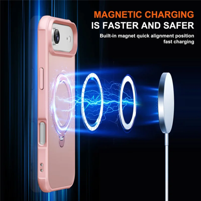 A-One Brand - iPhone Air Mobilskal MagSafe Kickstand TPU + PC - Rosa