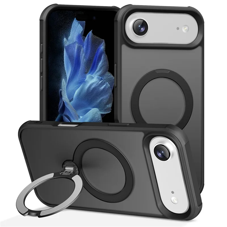 iPhone Air Mobilskal MagSafe Kickstand TPU + PC - Svart | 2353 | AlltMobil