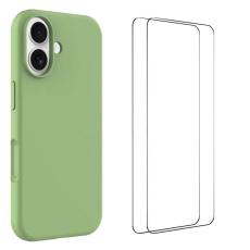 WANLONFENG - WANLONFENG iPhone 17 Mobilskal Med 2st Härdat Glas - Grön