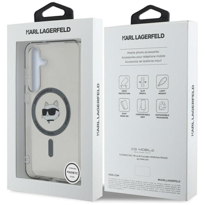 KARL LAGERFELD - Karl Lagerfeld Galaxy S25 Mobilskal MagSafe Choupette Printed Logo - Svart