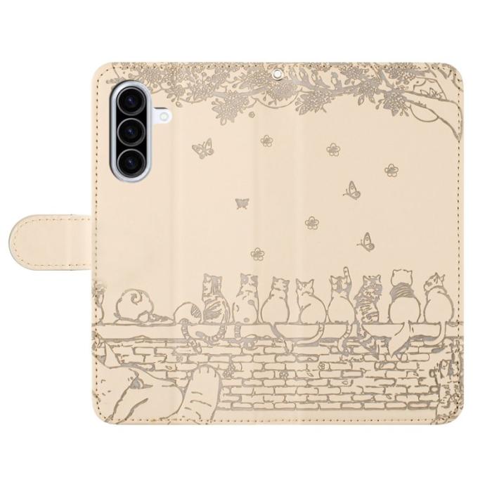 OEM - Samsung Galaxy A57 Plånboksfodral Konstläder - Aprikos