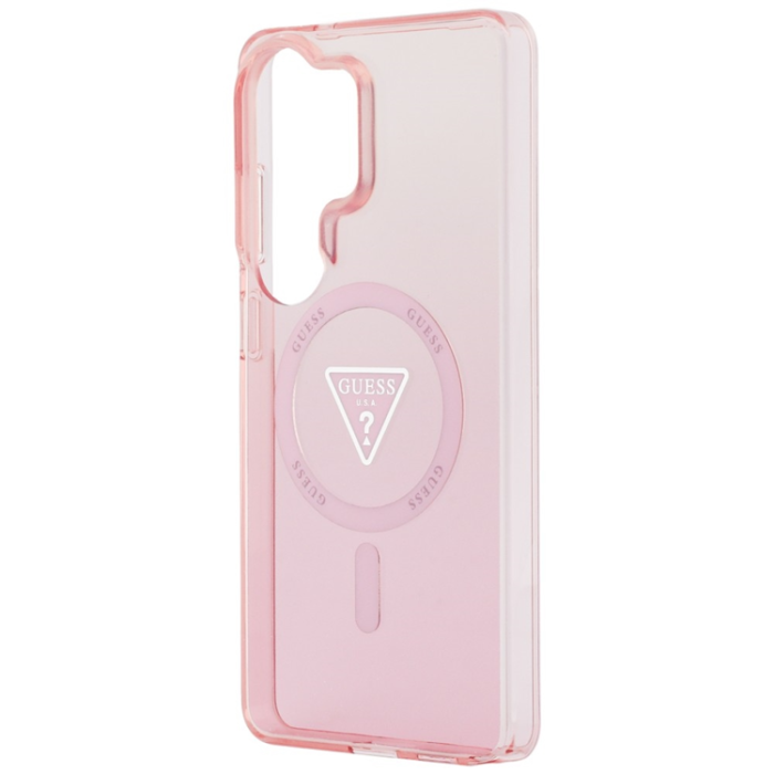 Guess - Guess Mobilskal För Galaxy S26 Ultra MagSafe IML Gradient Triangle - Rosa