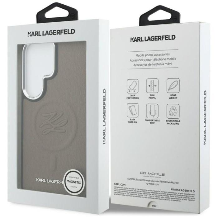 KARL LAGERFELD - Karl Lagerfeld Mobilskal För Galaxy S26 Ultra MagSafe Embossed Initials - Brun