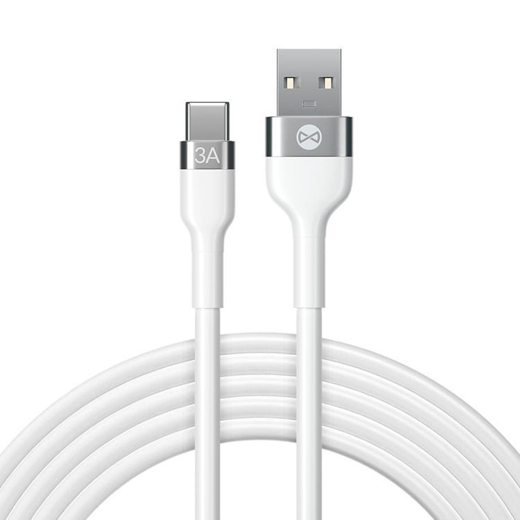 Forever Flexible USB-C till USB-A kabel 1m 3A - Vit | 3541 | AlltMobil