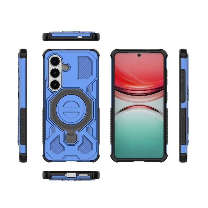 OEM - Mobilskal till Samsung Galaxy S26/S26 Pro Magnetiskt Ställ Stöttålig PC TPU Blå