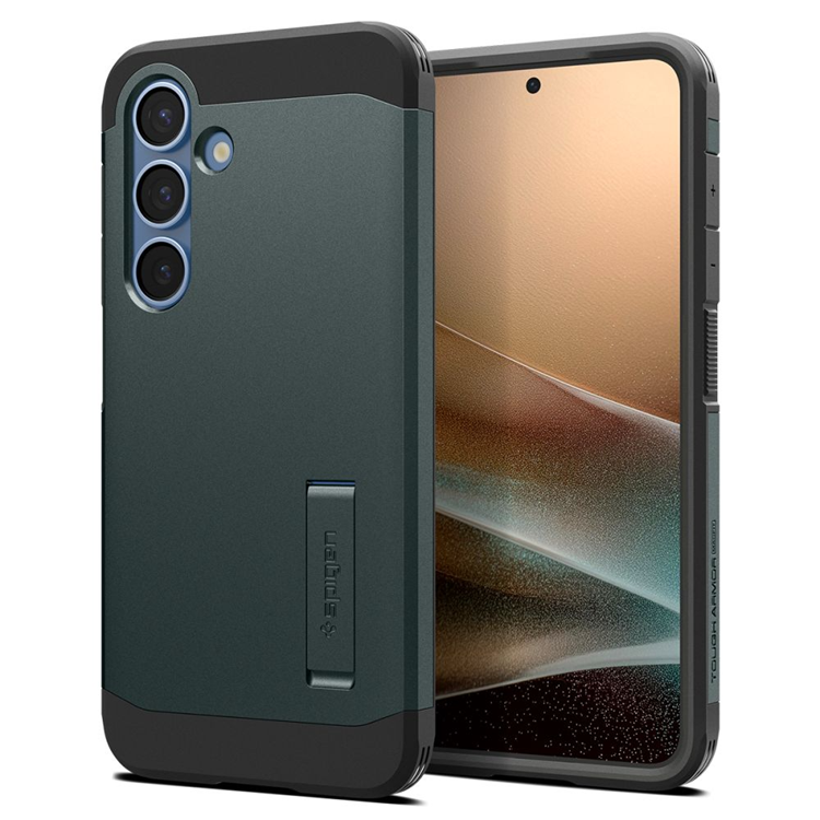 Spigen Galaxy S25 Mobilskal Magsafe Tough Armor - Abyss Grön | 2353 | AlltMobil