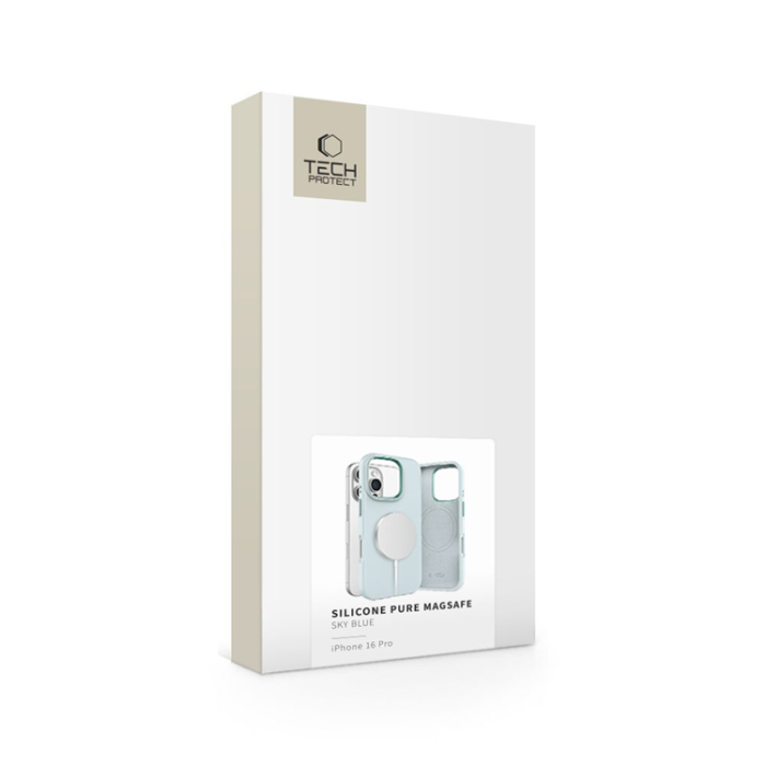 Tech-Protect - Tech-Protect iPhone 16 Pro Mobilskal Magsafe Pure Silikon - Himmelsblå