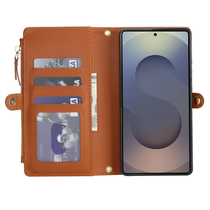 A-One Brand - Galaxy S25 Ultra Plånboksfodral MagSafe Detachable - Brun
