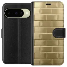 Gustaf - Pl&aring;nboksfodral till Google Pixel 10 med Gyllene Murstenar
