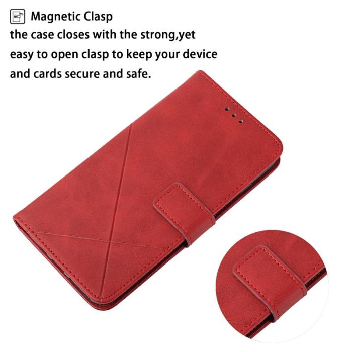 OEM - Plånboksfodral för Samsung Galaxy S26 Konstläder med handledsrem - Röd