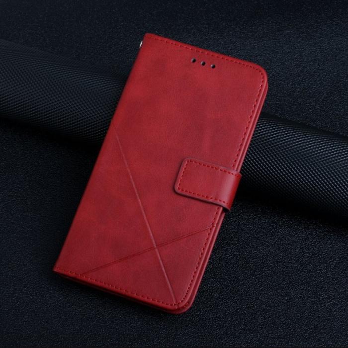 OEM - Plånboksfodral för Samsung Galaxy S26 Konstläder med handledsrem - Röd