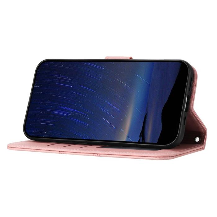 OEM - Plånboksfodral för Samsung Galaxy S26 Konstläder med handledsrem - Rosa
