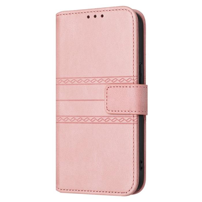 OEM - Plånboksfodral för Samsung Galaxy S26 Konstläder med handledsrem - Rosa