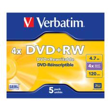 Verbatim - VERBATIM DVD+RW 4,7GB 4x 5-pack