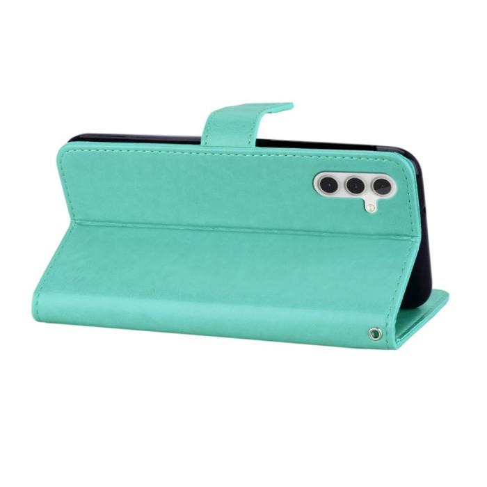 OEM - Plånboksfodral för Samsung Galaxy S26 Konstläder med handledsrem - Cyan
