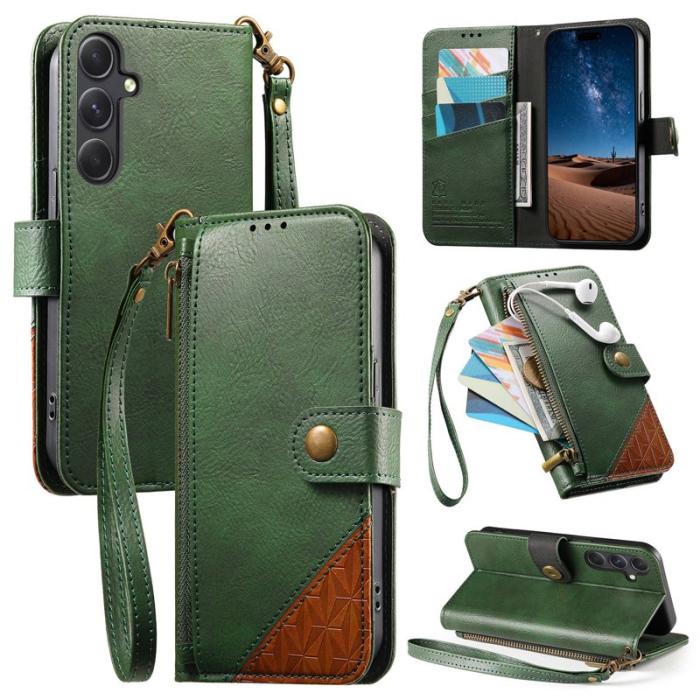 OEM - Mobilfodral för Samsung Galaxy S26 Plus TPU + Konstläder - Grön