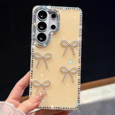 OEM - Mobilskal f&ouml;r Samsung Galaxy S26 Ultra Rhinestone TPU + PC - Glittrande Ljusgul