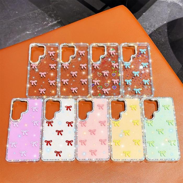 OEM - Mobilskal för Samsung Galaxy S26 Ultra Rhinestone TPU + PC - Glittrande Ljusgul