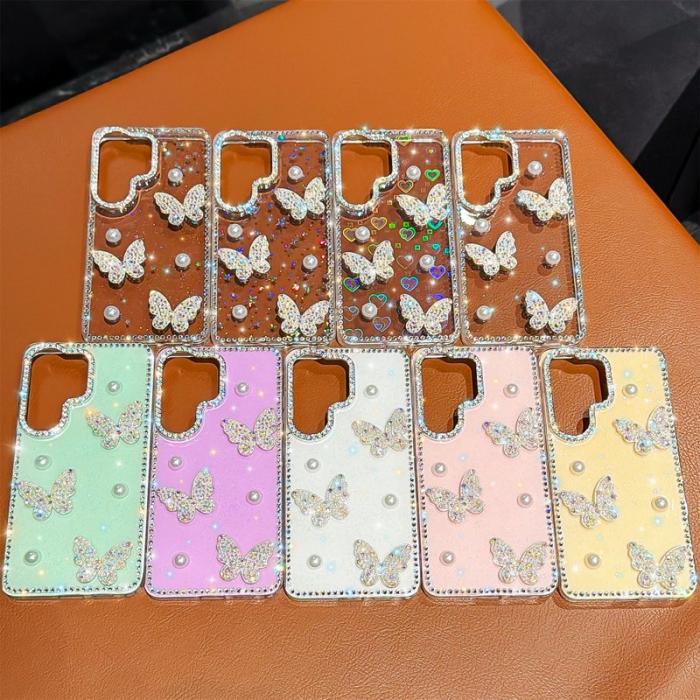 OEM - Mobilskal för Samsung Galaxy S26 Ultra Rhinestone TPU + PC - Glittrande Ljusgul