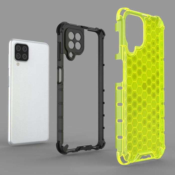 OEM - Galaxy A22 4G Mobilskal HoneyComb - Röd