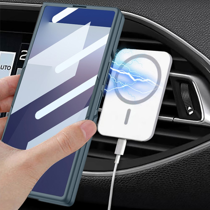 GKK - GKK Galaxy Z Fold 7 Mobilskal Med Skärmfilm - Silver