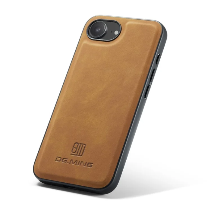 DG.MING - DG.MING iPhone 16e Mobilskal Hybrid Läder - Brun