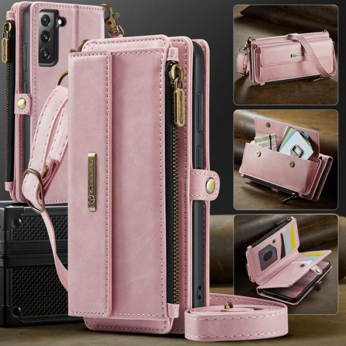 Caseme - CASEME Konstläder Plånboksfodral till Samsung Galaxy A56 5G med RFID-Skydd Rosa