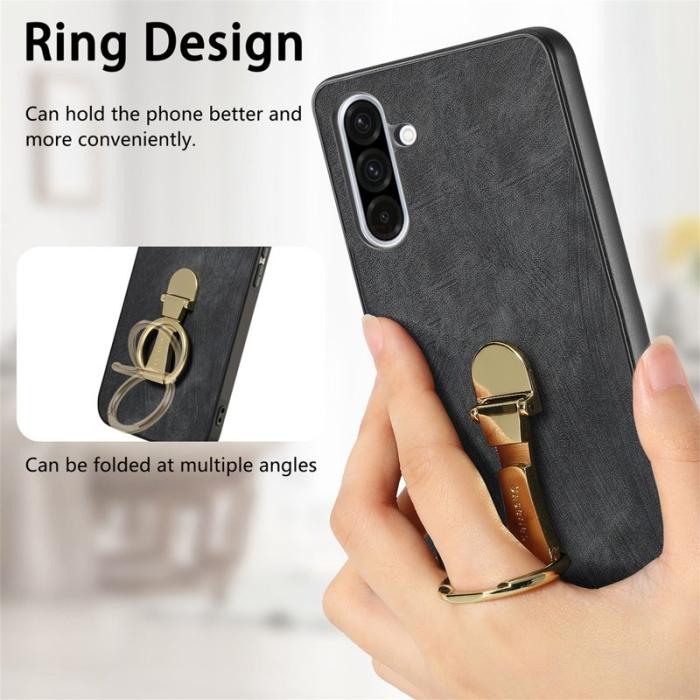 CASENEO - CASENEO D22 Fodral för Samsung Galaxy A56 5G - KonstLäder - Svart